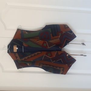 Vintage Sweetgrass Cotton Blend Western Vest, L